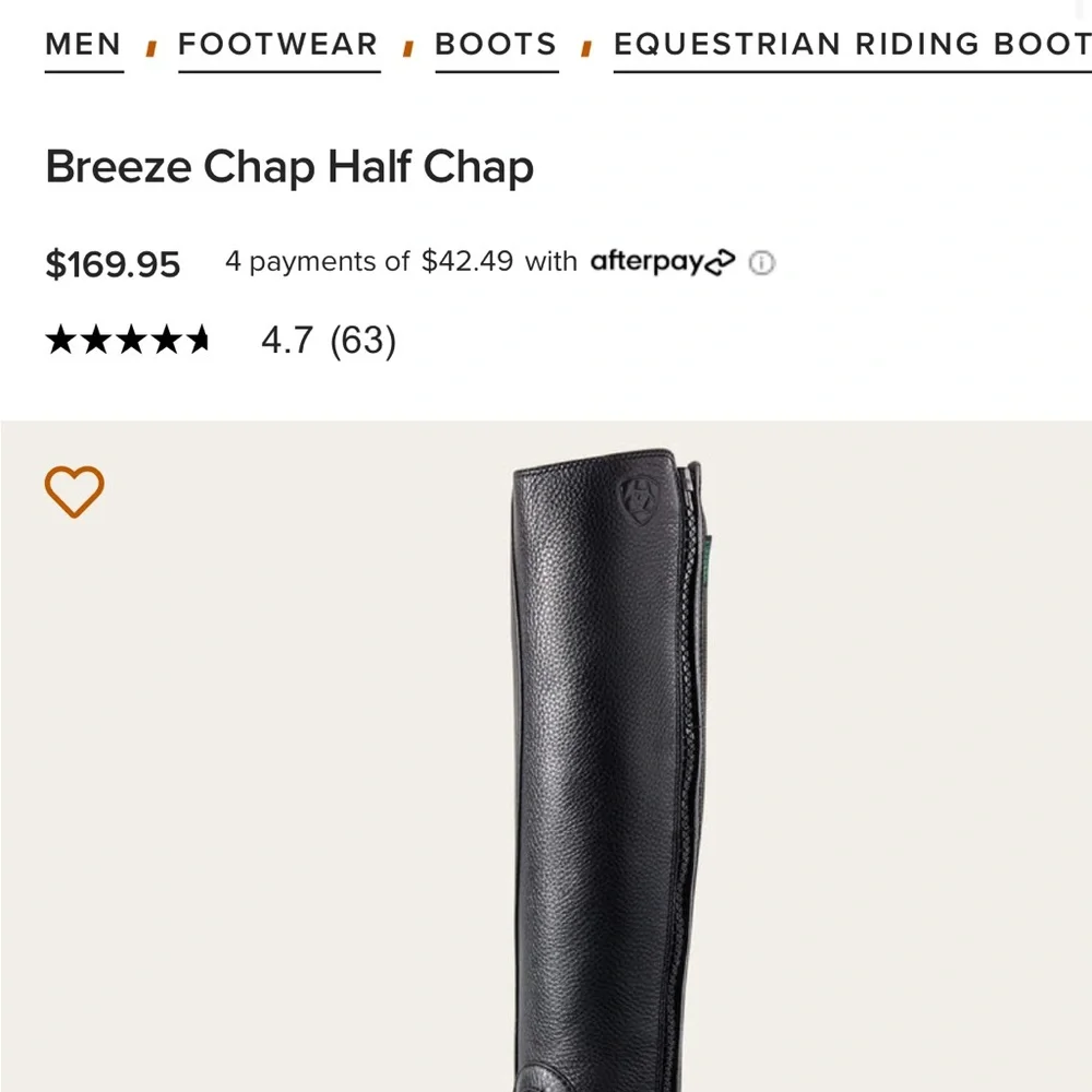 Ariat Leather Riding Half Chaps - Picture 4 of 4